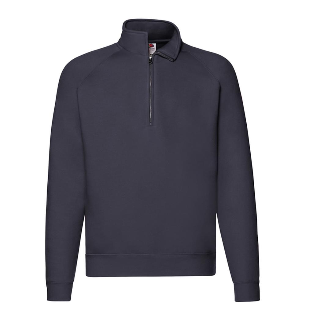 Fruit of the Loom Mens Premium Zip Neck Sweatshirt