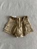Women's Summer Khaki Denim Shorts - Retro, Loose, Slimming, Versatile, Small Size