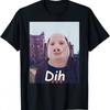 Funny Brainrot Dihh Cat Meme TShirt Gen Z Humor Alpha Meme Graphic Loose Fit Casual Streetwear for Men Women AllSeason