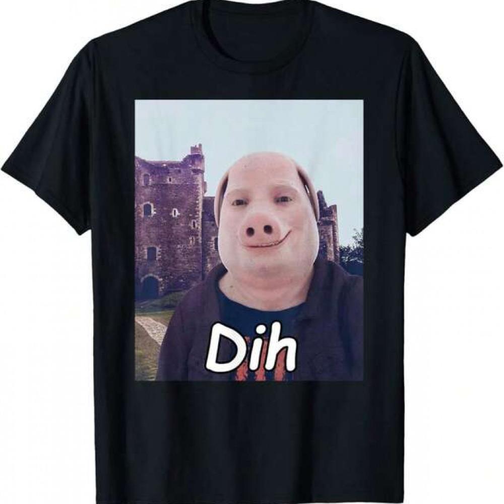 Funny Brainrot Dihh Cat Meme TShirt Gen Z Humor Alpha Meme Graphic Loose Fit Casual Streetwear for Men Women AllSeason S