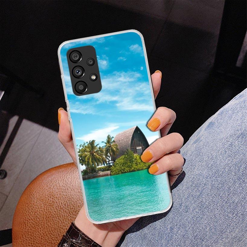 Summer Beach Sunset Sea Palm Tree Phone Case For Samsung Galaxy A17 A16 A15 A14 A13 A57 A56 A55 A54 A53 A37 A36 A35 A34 A33 A26