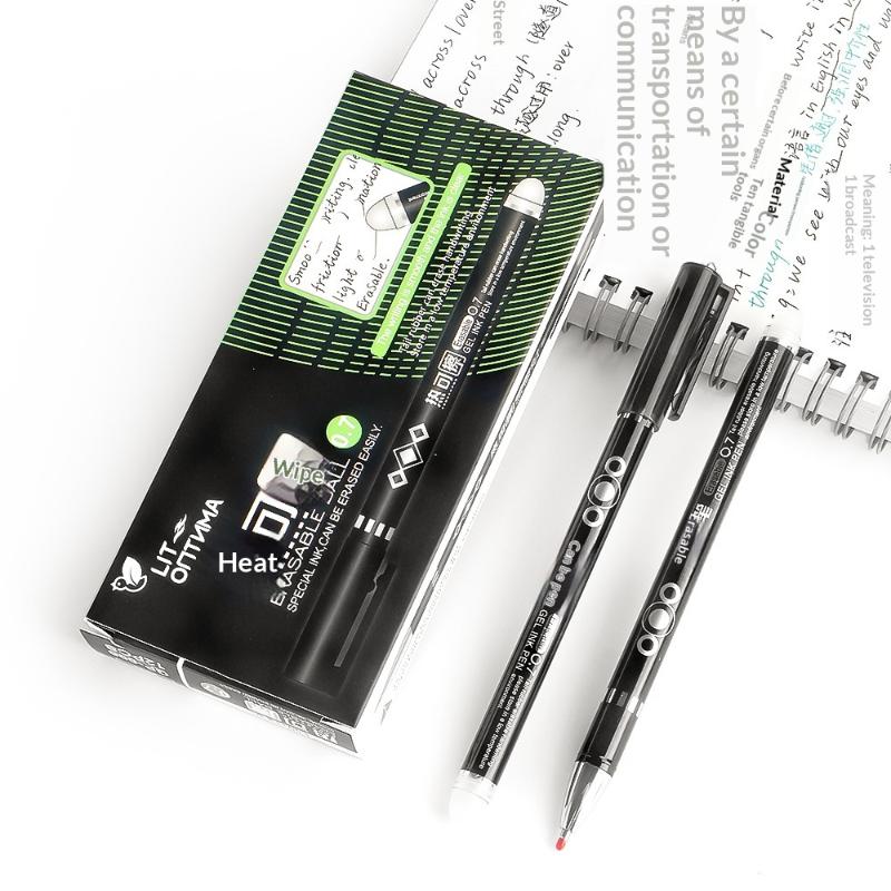 12Pcs Heat Erasable Pen Set 0.7Mm Erasable Gel Pens Bullet Nib Colored Gel Pen Smooth Writing School Office Stationery Supplies