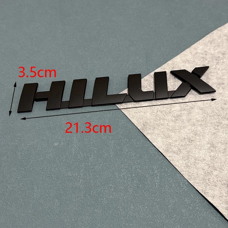 Mcnky6 1 stuks 3D ABS Zwart Zilver Auto Letter Achterklep Sticker Badge Embleem Voor HILUX Belettering Logo Auto Buitenaccessoires