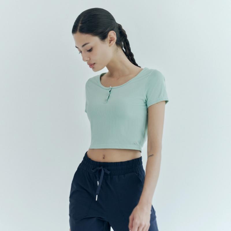 HuiT Ribbed Crop Inbra T shirT hTwTs3j18T