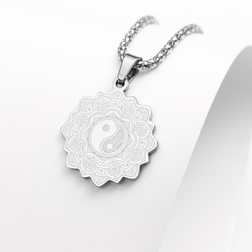 Fashion New Flower of Life Pendant Mandala Tai Chi Necklace Jewelry