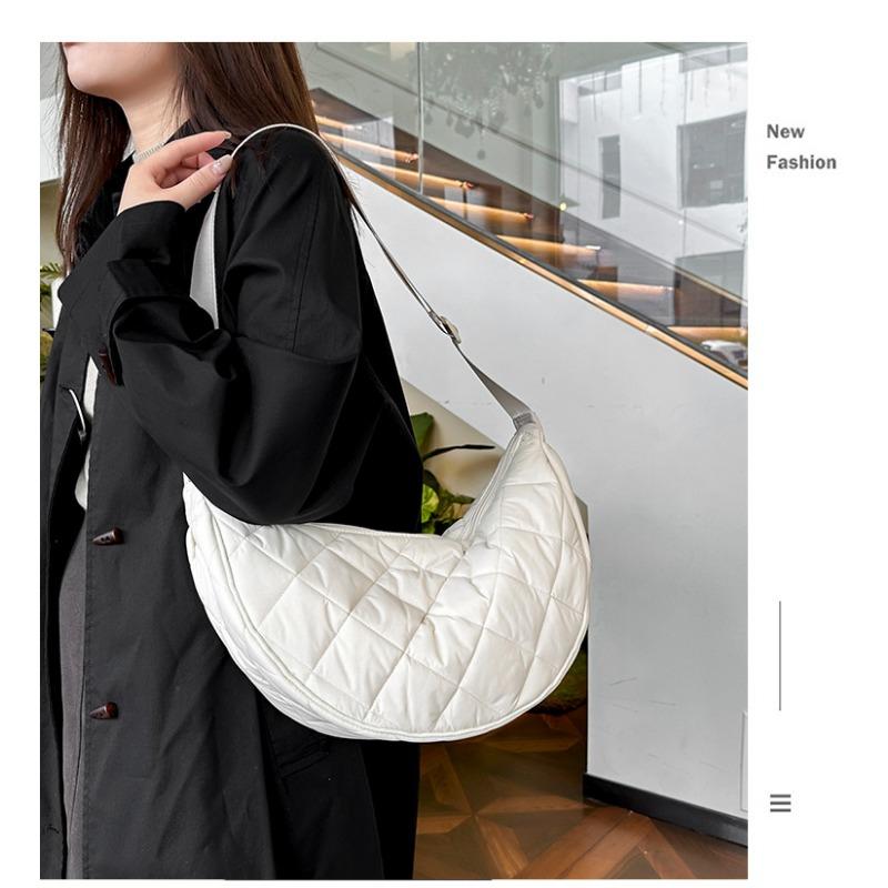 Fall Winter New Trendy Niche Diamond-Quilted Shoulder Crossbody Bag Dumpling Bag Premium Women Large Capacity Bag