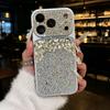 Luxury Leather iPhone 15 Pro Max Case with Hand-Set Rhinestones for Women