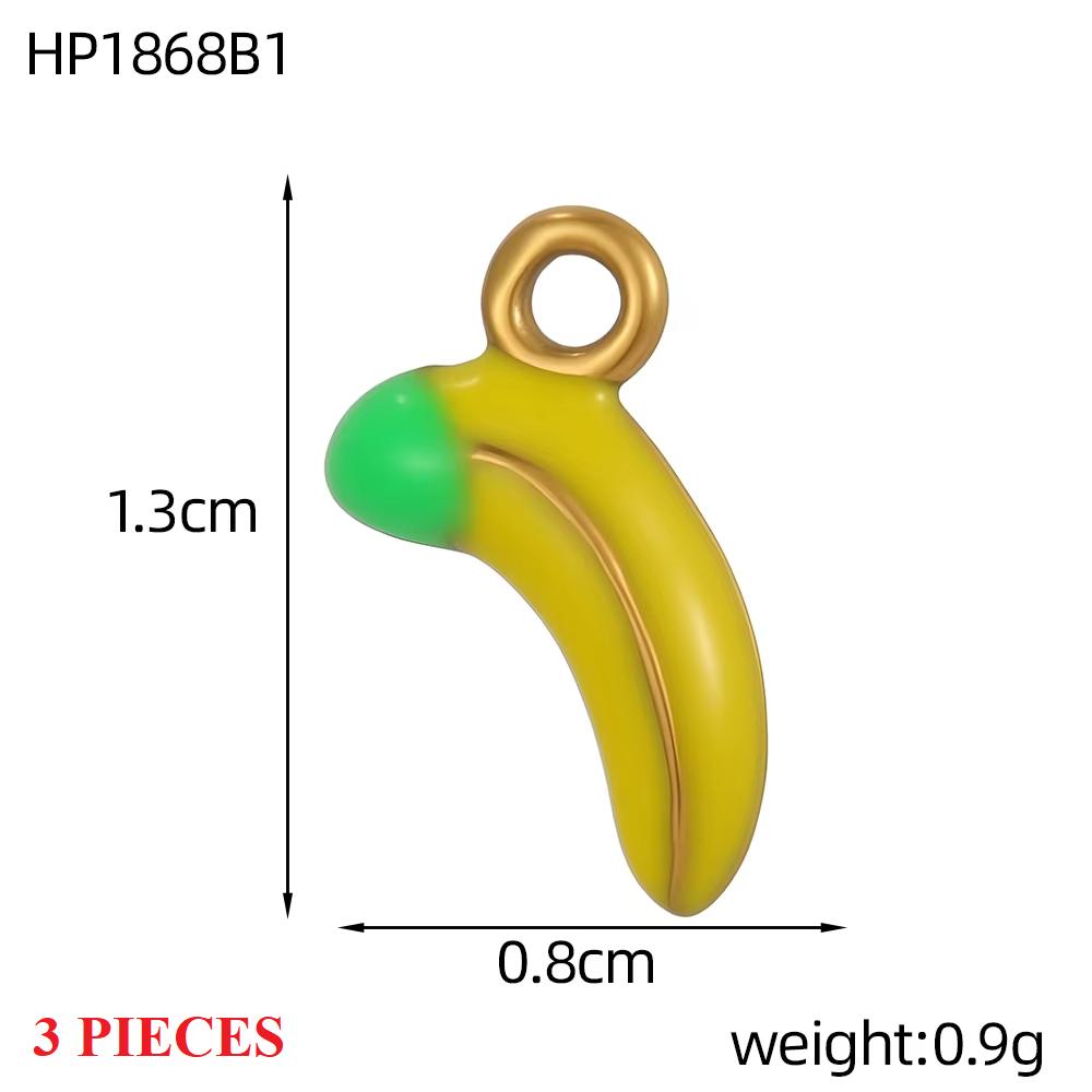 3PCS/LOT CARLIDANA Gold Plated Stainless Steel Charms, Cute 3D Mushroom Candy Fruit Pendants for DIY Bracelet Earring Jewelry