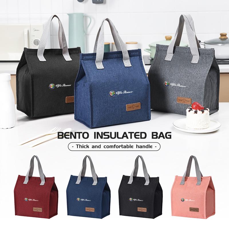 DYSA7 Insulated Lunch Bag Insulation Bento Pack Rice Bag Meal Pack For Alfa Romeo Giulia 147 Mito 156 159 166 GT Stelvio Brera Volante