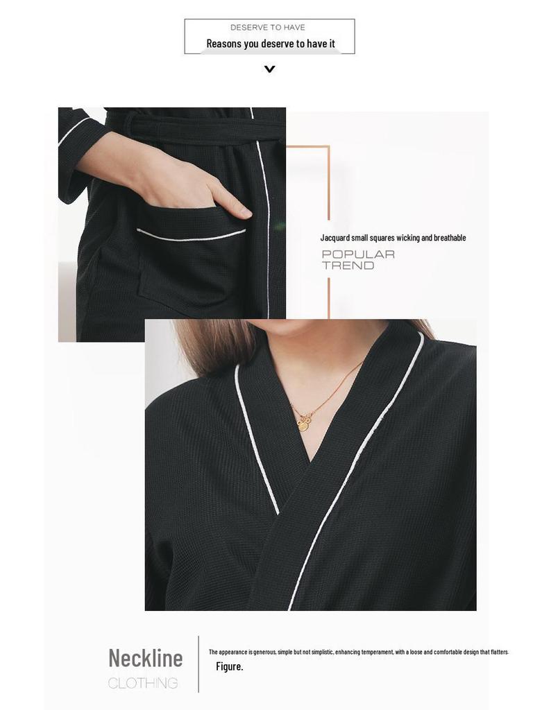 2025 Four Seasons Waffle-Style Couple Bathrobe – European & American Design