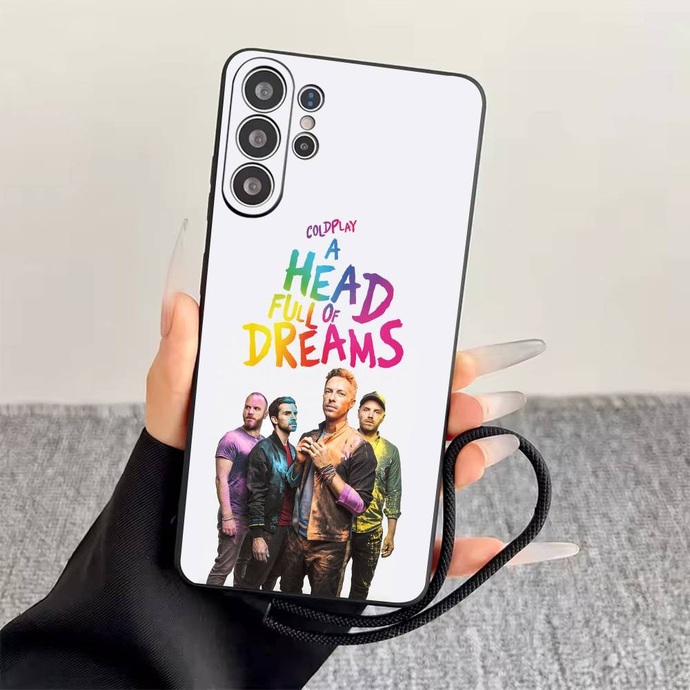 

C-Coldplay Phone Case For Samsung S25,S24,S21,S22,S23,S30,Ultra,S20,Plus,Fe,Lite,Note,10,Black Cover Samsung S22plus5G