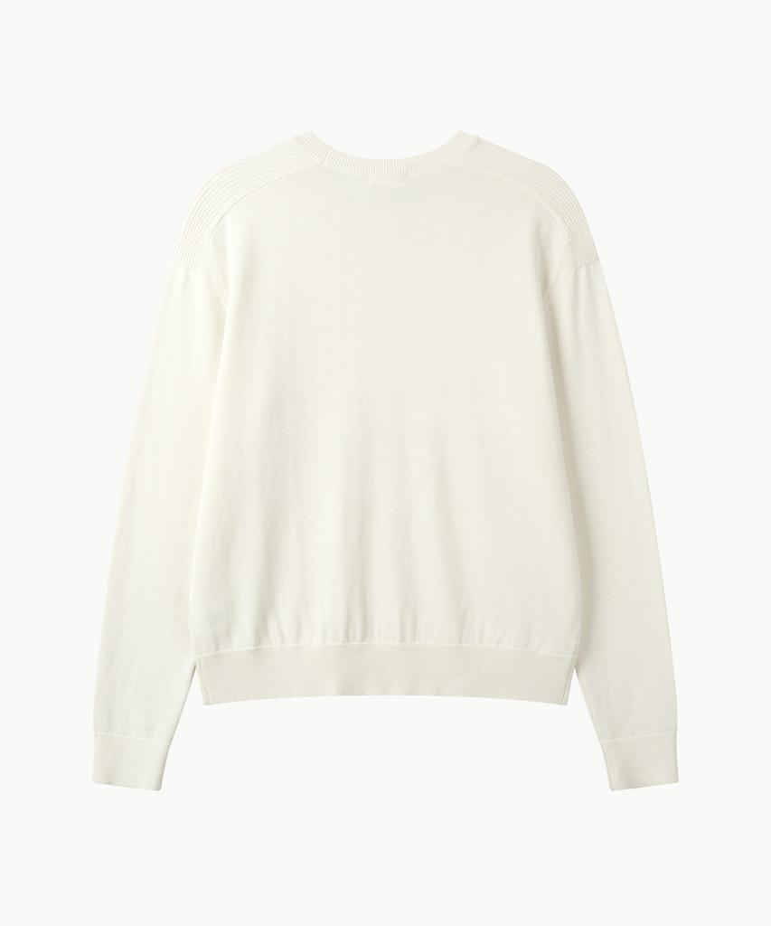 Leondi Arch Crew Neck Round Knit - Ivory