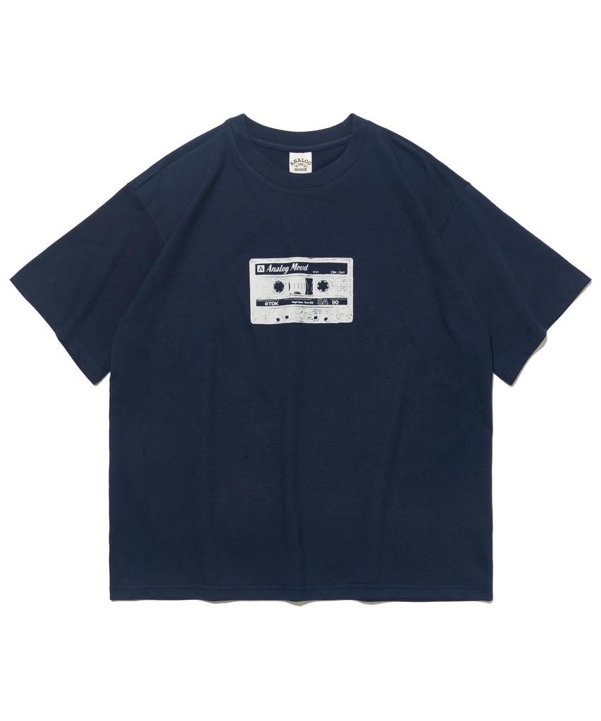 ANALOG MOOD Analog Tape Short Sleeve T-Shirt (Navy)