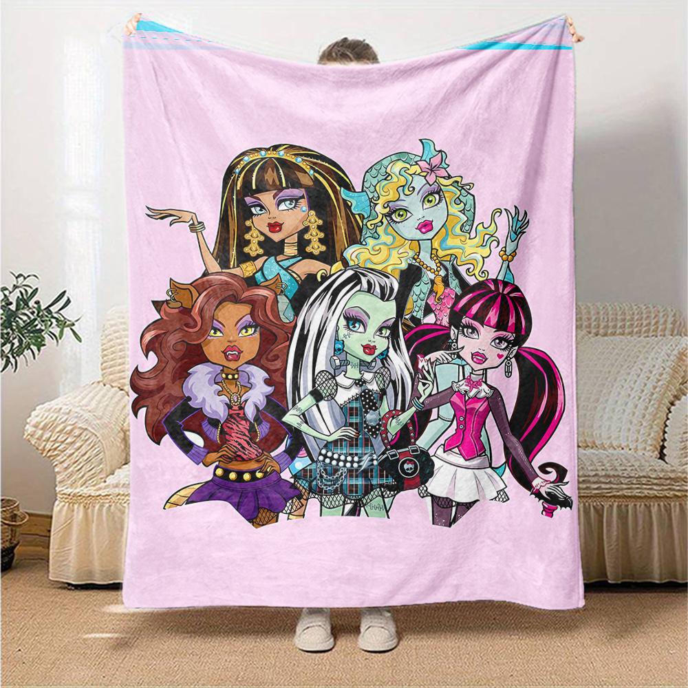 1pc Monster High Draculaura3 Blanket, Gift, for Men and Women, Soft Blanket, Good for Sofa Bed Couch Travel, Lightweight Flannel Blanket