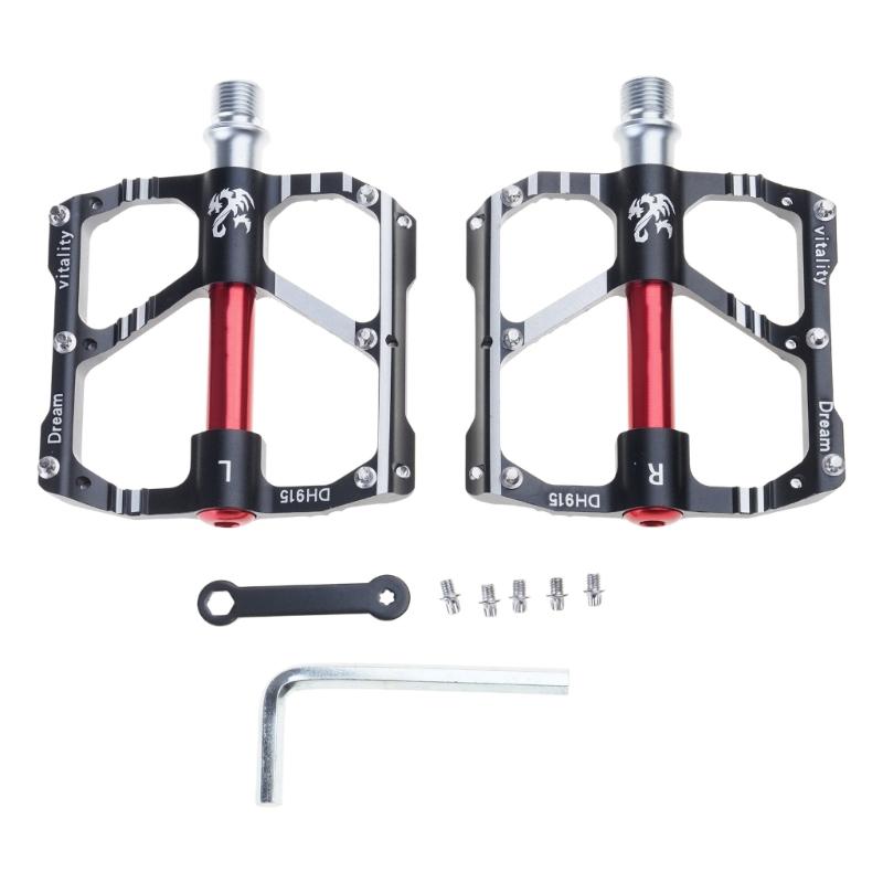

Light weight Bicycles Platform Pedals 3 Seal Bearings Nonslip Bicycles Pedals for Mountain Cycling Road Bicycles чорний