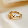 9MM Oblique Stripes Casting Fashion Minimalist Stainless Steel Titanium Ring 18K Gold Plated