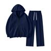 Tuta sportiva da donna a due pezzi, Felpa con cappuccio e cerniera doppia e Pantaloni jogger, -Abbigliamento da casa caldo gratuito