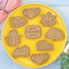 8 PCS Cookie Cutter Set Plastic Material Cutter Thanksgiving Series Biscuit Cutters Kitchen Baking Cookie Biscuit Gadget