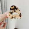 Heart-Shaped High-End Leopard Print Hair Claw Clip for Women - Small Acetate Temperament Ponytail Accessory