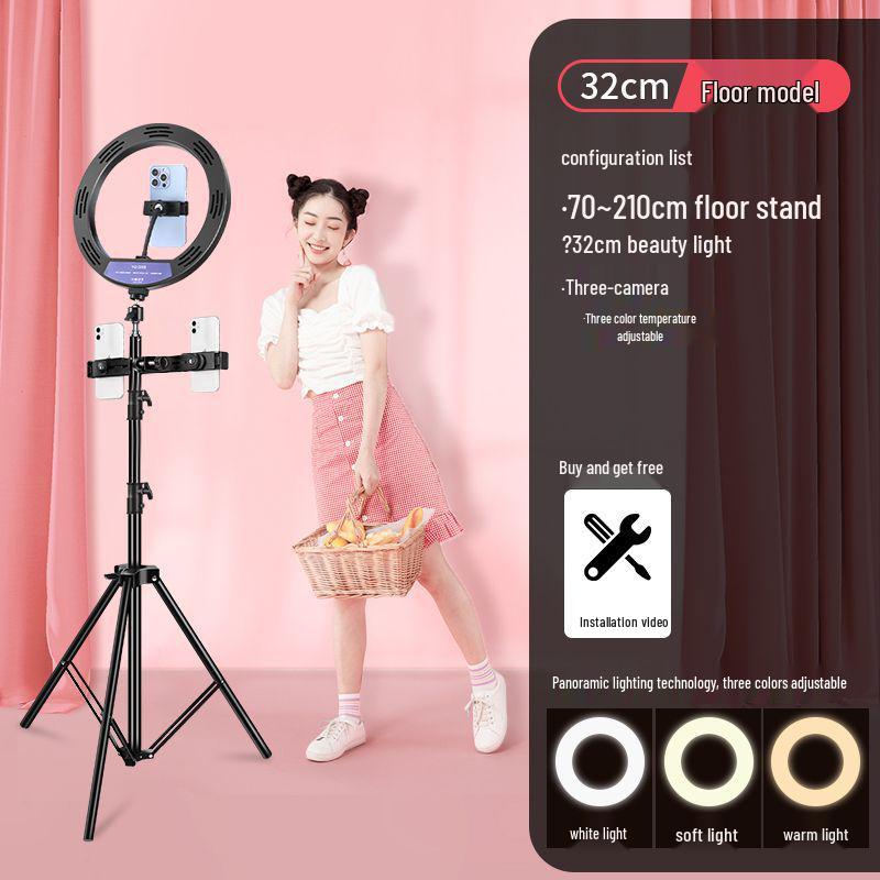 

22 Ring Light with Phone & Floor Stand for Beauty, Live Streaming, and Video Shooting