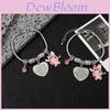 Stitch Cartoon Charm Bracelet Zinc Alloy Love Heart Pendant For Men Women Gift