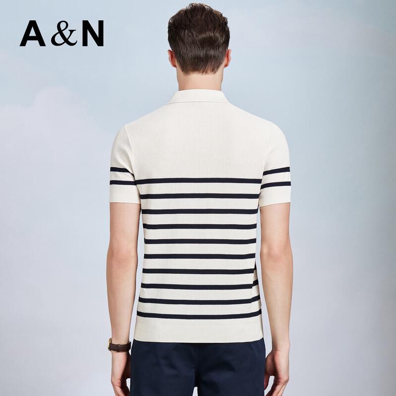 Antonio Herren Kurzarm-Strick-T-Shirt aus Seidenmischung
