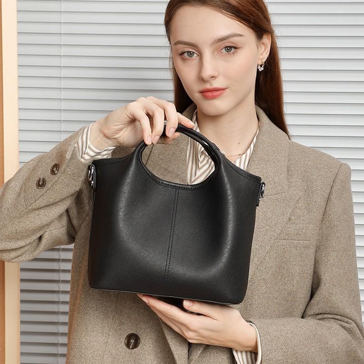 Premium Cowhide Women's Bag Versatile Shoulder Messenger Bag Niche Handbag