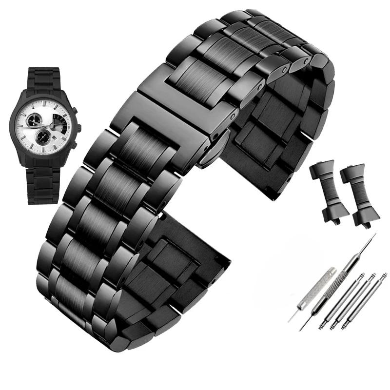 20mm 22mm Universelles Gebogenes Herren-Uhrenarmband Für Casio EFV-540 500 510 EQB-501 EFR-303 Massives Edelstahlarmband Metall-Uhrenkette