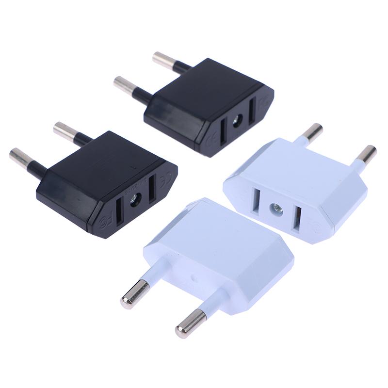 2Pcs Eu Adapter Travel Converter Adapter American China Us To Eu Plug Euro Plug Electrical Adapter Ac Electrical Socket