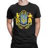Men TShirt Ukrainian Coat Of Arms Novelty Cotton Tee Shirt Short Sleeve Ukraine T Shirts Round Neck Clothing Summer