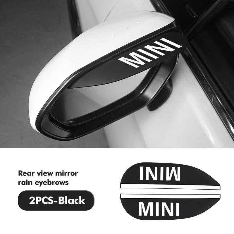 

Black Car Rearview Mirror Block Rainwater Eyebrow Accessories For MINI JCW F54 F55 F56 F60 R50 R52 R53 R56 R57 R58 R60 CLUBMAN