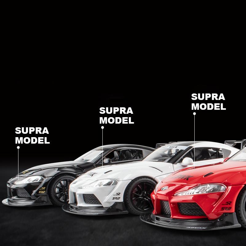 1/22 Toyota Supra GR LBWK Racing Car Toy Alloy Car Diecasts & Toy Vehicles Car Model Sound and Light Model Toys for Children