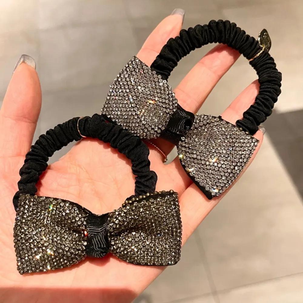 Ribbon Hairband, Ribbon Headband, Cubic Hair Tie 2-Piece Set