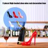 High Heel Wine Bottle Stand, Decorative Open-Front Display Accent for a Dining Table, Sideboard, or Wine Cabinet