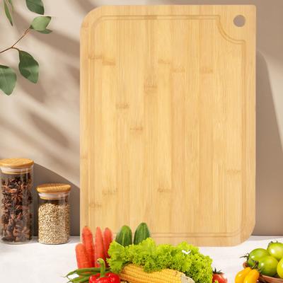 Bamboo Cutting Boards for Kitchen Double-Sided Chopping Board Large Multi-Functional Fruit Cutting Board for Meat Vegetables Charcuterie Board