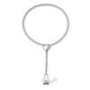 Trendy Heart Necklace Charm with Star Shaped Lock Sturdy Alloy Pendant Silver Plated Jewelry Accessory for Ladies