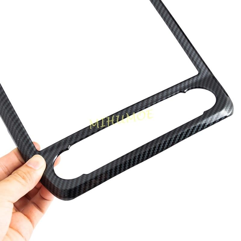 For -2025 Ford Ranger Everest Carbon Fiber Air Vent Cover Surrounds Center Console 12-Inch Multimedia Screen Trims