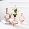Creative Hollow Ceramic Vase Desk Decoration Flowers Arrangement Artificial Flower Decorative Floral Vases Room Aesthetic Decor