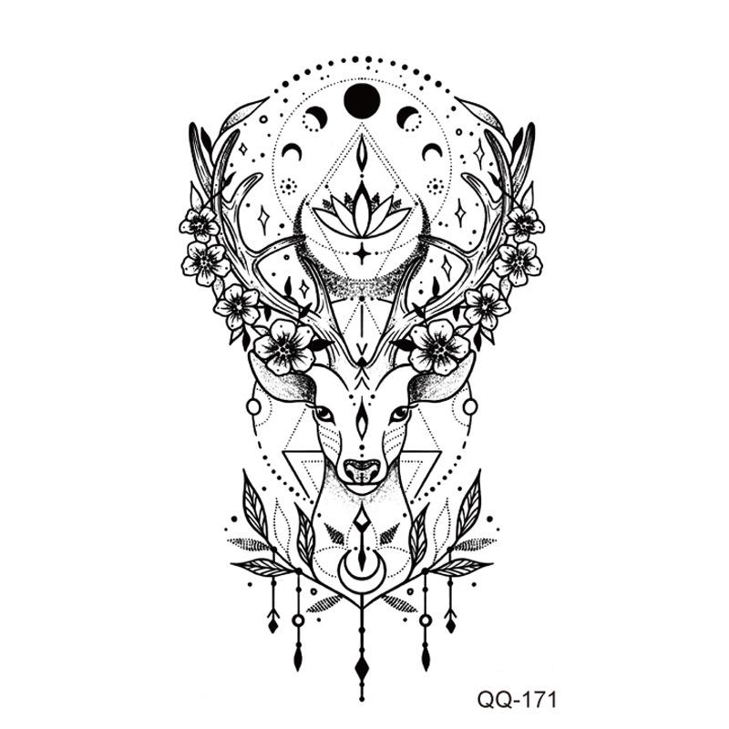 New Style Waterproof Temporary Tattoos: Floral, Butterflies & Lion Designs - Mix & Match Set