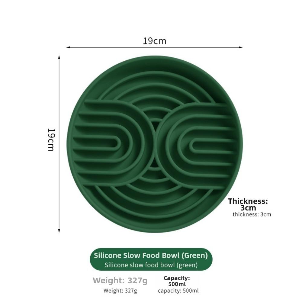Silicone Slow Feeder Anti-Choking Anti-Gulping Pet Slow Feeder Bowl Non-Slip Eco-Friendly Slower Food Feeding Dishes