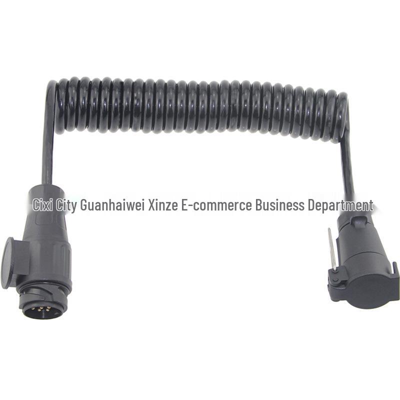Cabo Flexível Retrátil de Mola TPU para Chicote Elétrico de Reboque UE de 13 pinos para 7 pinos