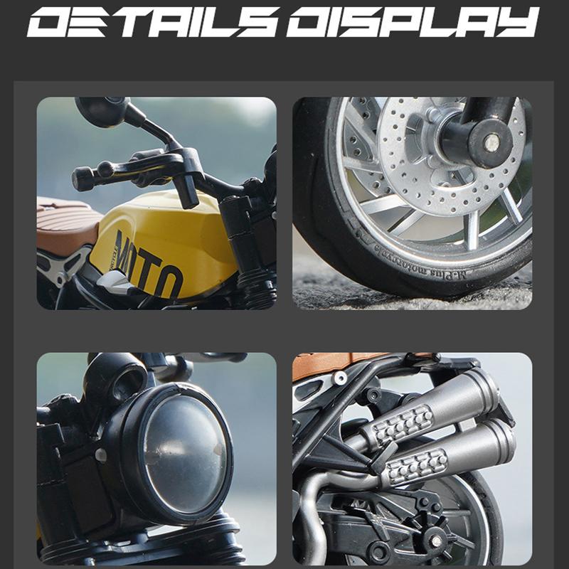 1/12 Měřítko R Nine T Retro Motocykly Simulace Alloy Vintage klasický model motocyklu do sbírky Dětské autíčko