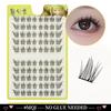 10 Rows Cluster Cat Eye No Glue Lashes Reusable Self Adhesive Glue Free Eyelash Natural Lash Manga Anime Lashes Cluster