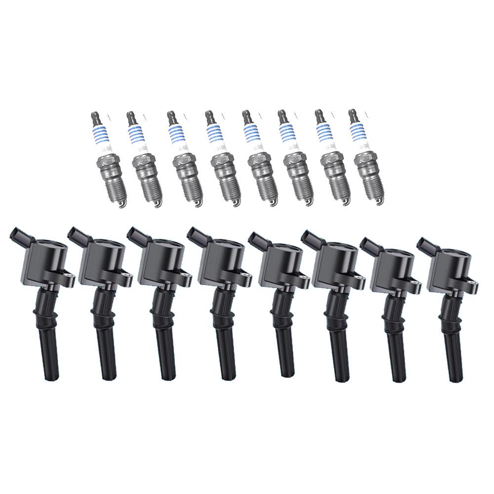 Zündspule DG508 & Zündkerze SP413 Zündkerzen-Kit für Ford F150 Mustang V8 4,6L - 8 Stück