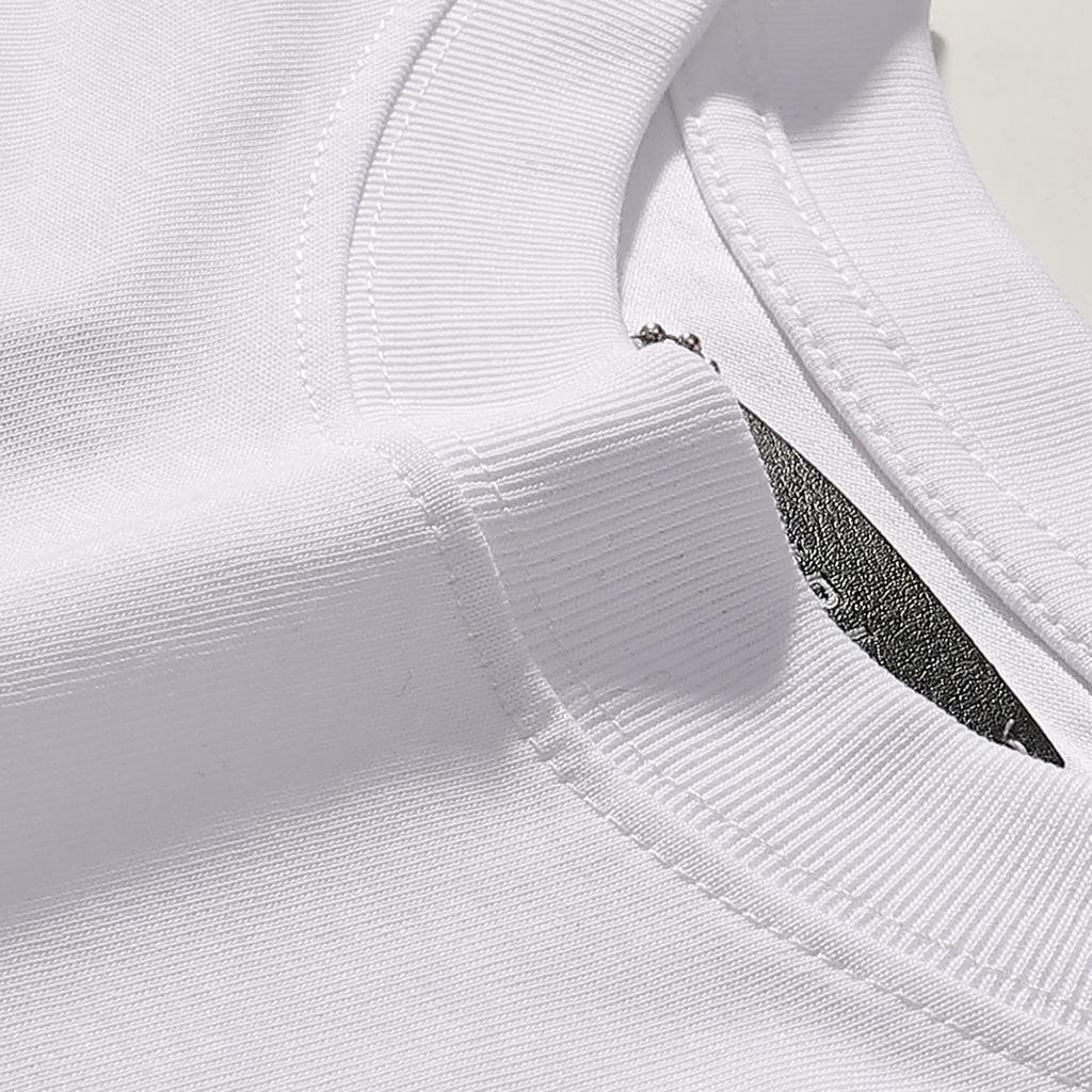 736 Amiri 2025 Sommer Neue Männer und Frauen Lose Hohe Qualität Baumwolle Plus Größe T-shirt Paar T-Shirt Alphabet heißer silber