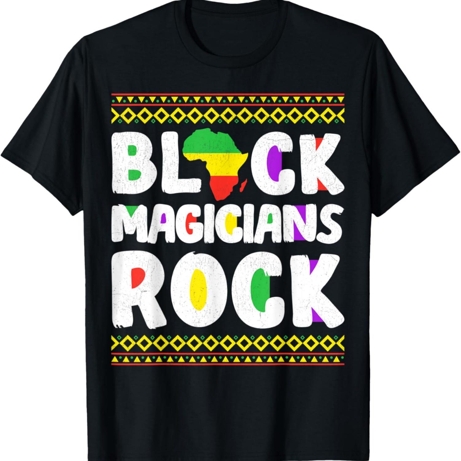 

African American Black Magicians Rock Juneteenth T-Shirt XXXXXL