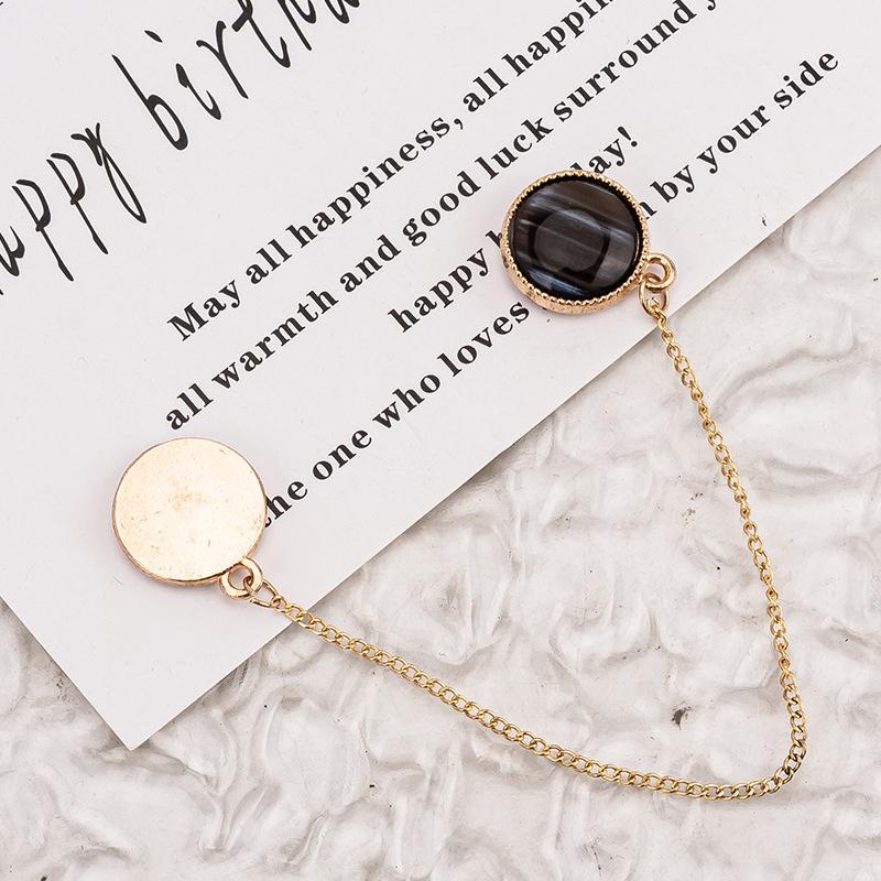 

Multi-Function Pearl Magnetic Jean Buttons Clip With Chain Metal Clothing Clip Cuff Clip чёрный