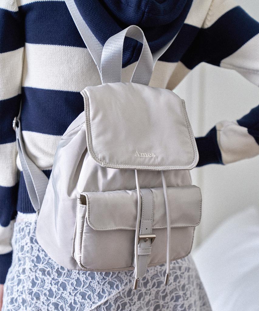 Ames-Worldwide Basic Logo Backpack Silver