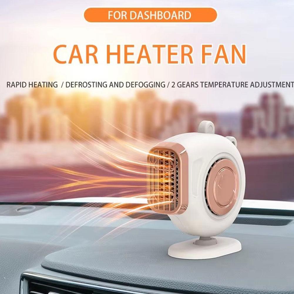 Car Heater Windshield Defogging And Defrosting 12V/24V Quick Heating Mini Fan For Most Cars Off-road Vehicles Trucks G0H8
