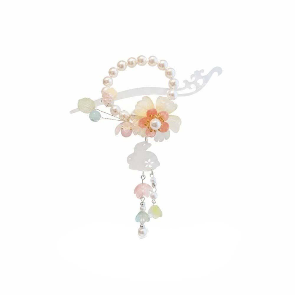 Cute Forehead Chain Traditional Bunny Hair Clips Chinese Jewelry Hanfu Headwear Photoshoot